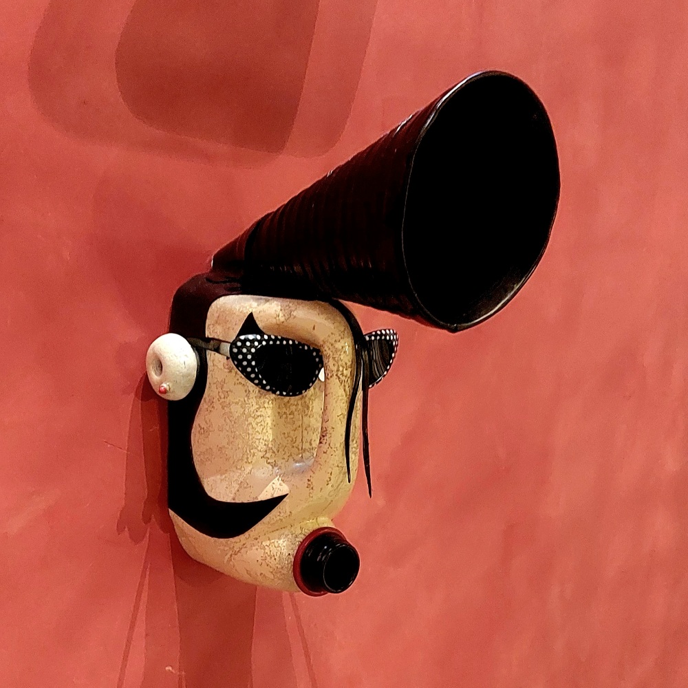 Masque lunettes roses